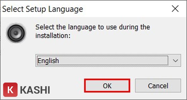 Chọn ngôn ngữ và ấn "OK". 