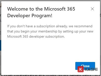 Microsoft 365 developer subscription