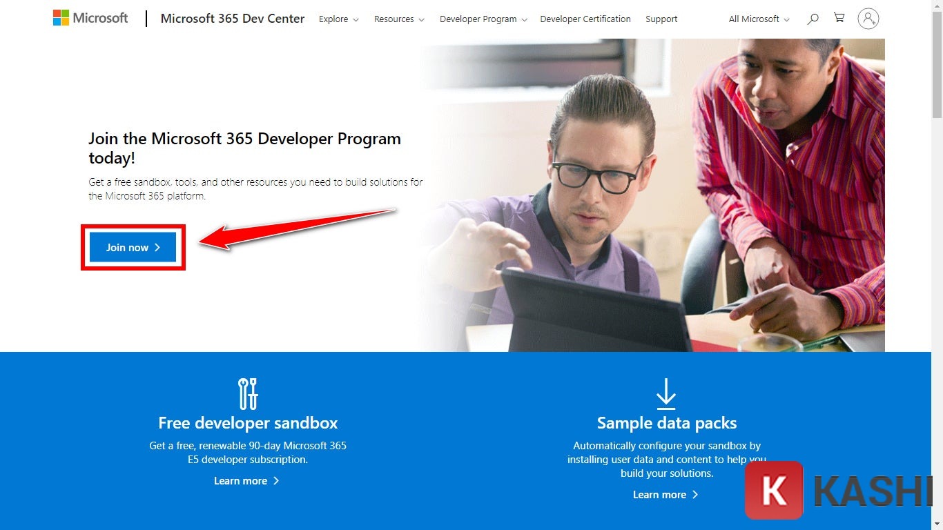 Tham gia Microsoft 365 Developer Program