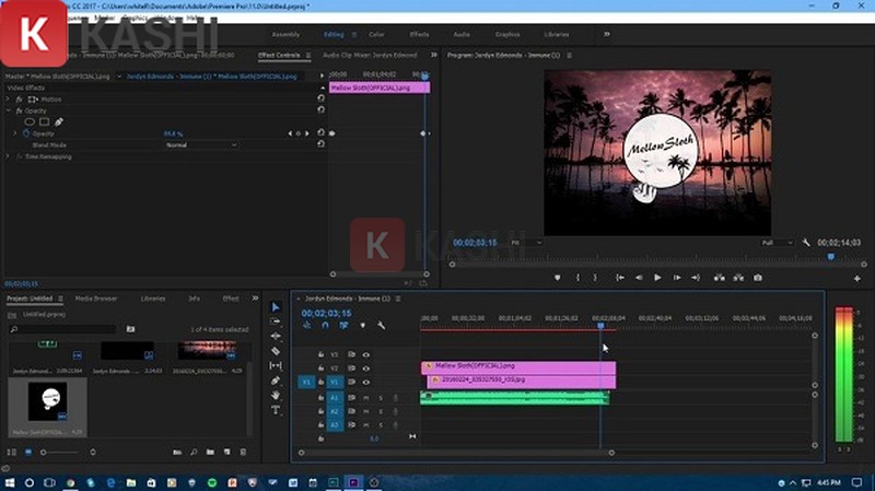Giao diện Adobe Premiere Pro CC 2017